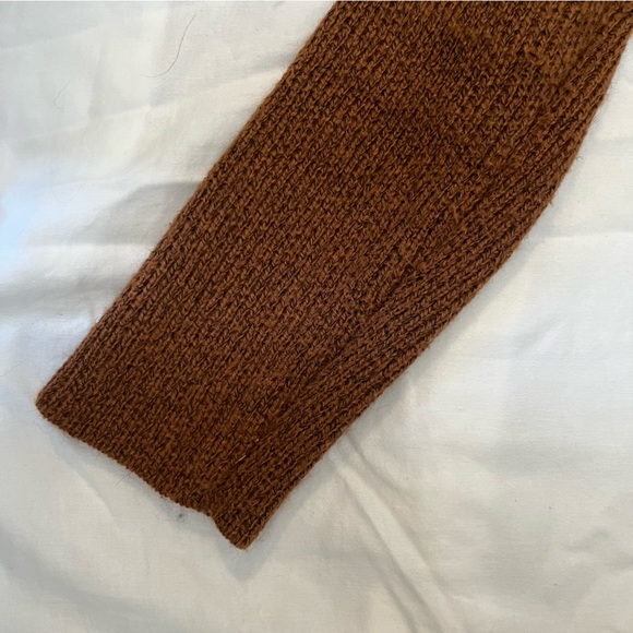 Long brown button-down sweater coat - size L - Picture 3 of 6